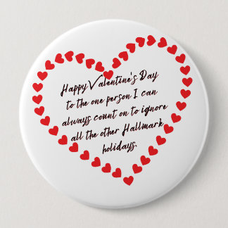 Macaron Rond 10 Cm Happy Funny Valentines Day offre un devis sarcasti