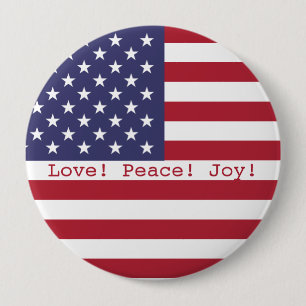 Macaron Rond 10 Cm Heureux ! Personnalisation du drapeau américain 4 