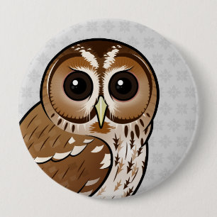 Macaron Rond 10 Cm Hibou fauve de Birdorable