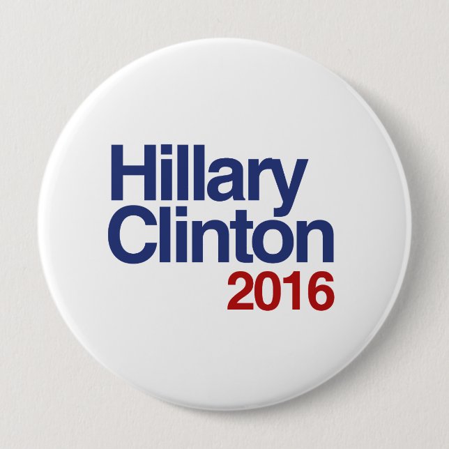 Macaron Rond 10 Cm HILLARY CLINTON 2016 SIMPLE.png (Devant)