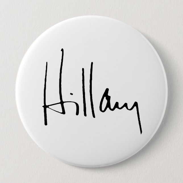 Macaron Rond 10 Cm HILLARY CLINTON AUTOGRAPH.png (Devant)