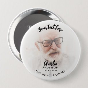 Macaron Rond 10 Cm Hommage photographique personnalisé moderne pour f