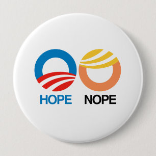 Macaron Rond 10 Cm Hope and Nope — Anti-Trump Design -