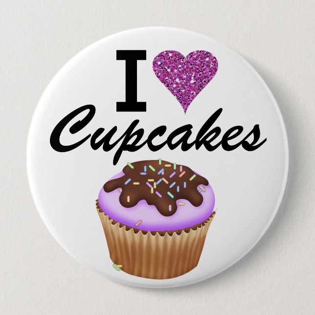 Macaron Rond 10 Cm I Love Cupcakes - SRF (Devant)