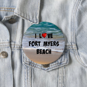 Macaron Rond 10 Cm I Love Fort Myers Beach