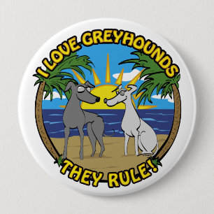 MACARON ROND 10 CM I LOVE GREYHOUNDS THEY RULE
