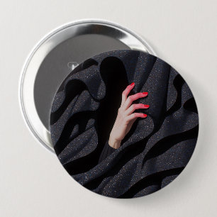 Macaron Rond 10 Cm Illustration de main de hijab étoilé caché