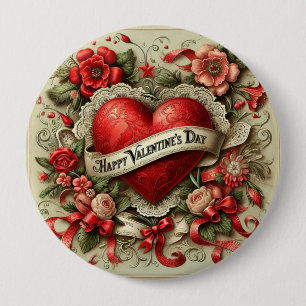 Macaron Rond 10 Cm Illustration décorative Heureuse Sainte-Valentin