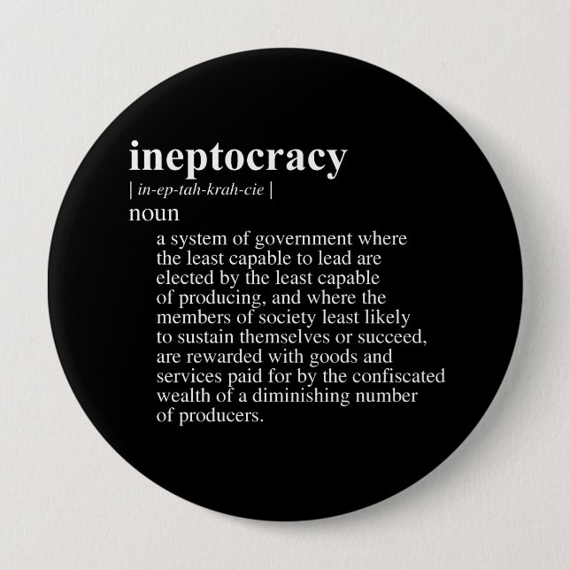 Macaron Rond 10 Cm Ineptocracy Definition.png (Devant)