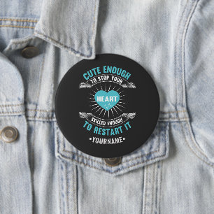 Macaron Rond 10 Cm Infirmière infirmière drôle infirmière