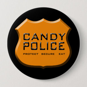 Macaron Rond 10 Cm Insigne de la police de Candy