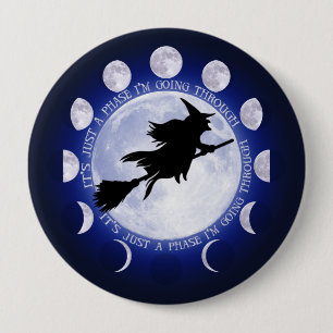 Macaron Rond 10 Cm Insigne de phase de la sorcière