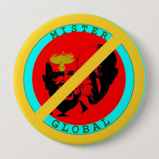 Macaron Rond 10 Cm Insigne "No Mister Global" - Dites non à la marion