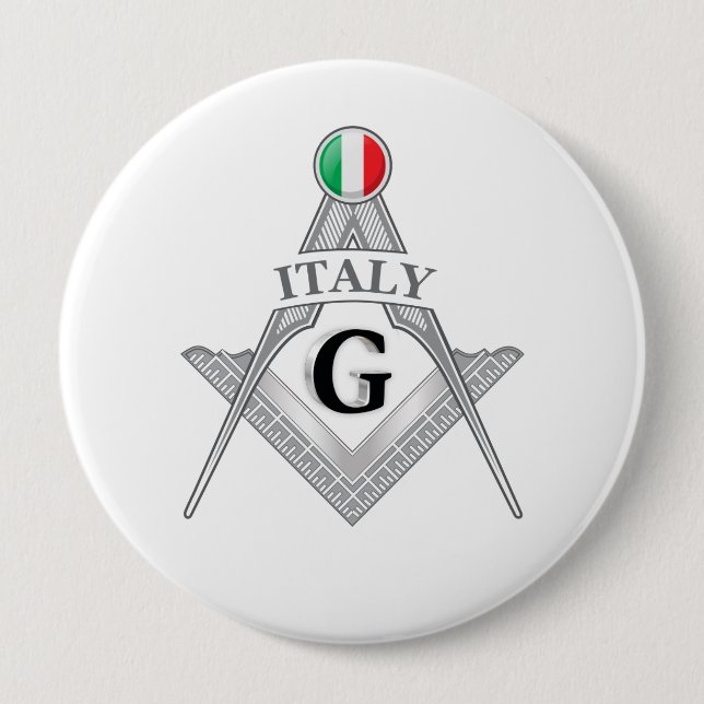 Macaron Rond 10 Cm Italy freemasonry sign (Devant)