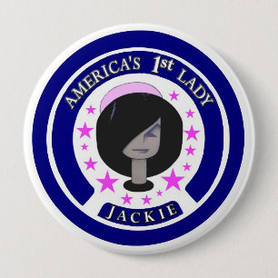 Macaron Rond 10 Cm Jackie Kennedy La 1ère dame de l'Amérique
