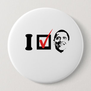 MACARON ROND 10 CM J'AI VOTÉ OBAMA FAIS FACE - À .PNG