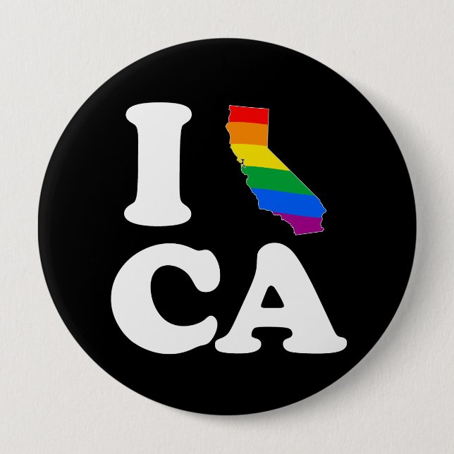 Macaron Rond 10 Cm J'AIME GAY CALIFORNIA - BLANC -.png (Devant)