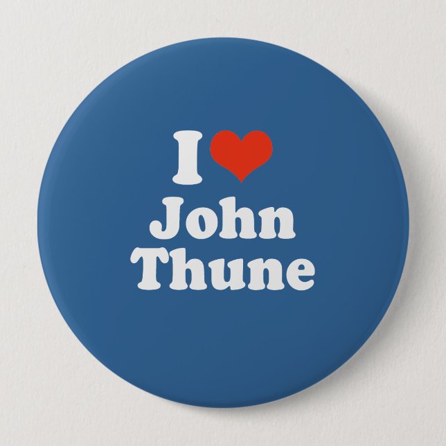 MACARON ROND 10 CM J'AIME JOHN THUNE (Devant)