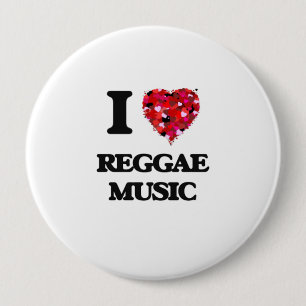 Macaron Rond 10 Cm J'aime la musique de reggae