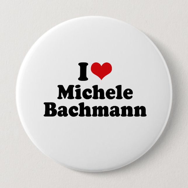 MACARON ROND 10 CM J'AIME MICHELE BACHMANN (Devant)