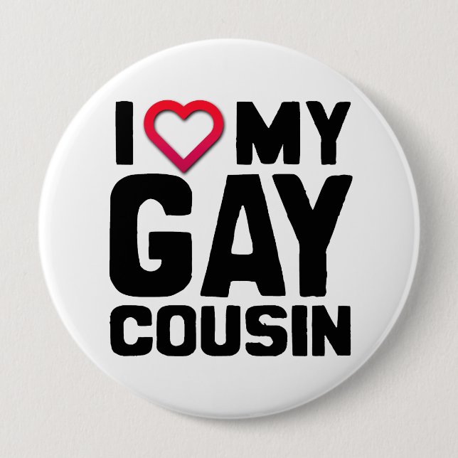 Macaron Rond 10 Cm J'AIME MON GAY COUSIN -.png (Devant)