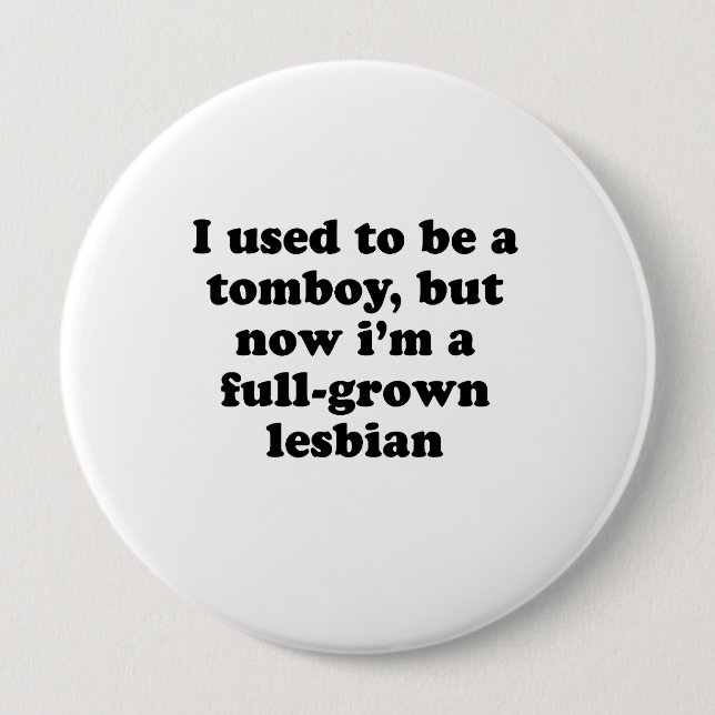 Macaron Rond 10 Cm J'avais l'habitude d'être un garçon manqué mais (Devant)