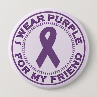 Macaron Rond 10 Cm Je porte le pourpre pour mon ami