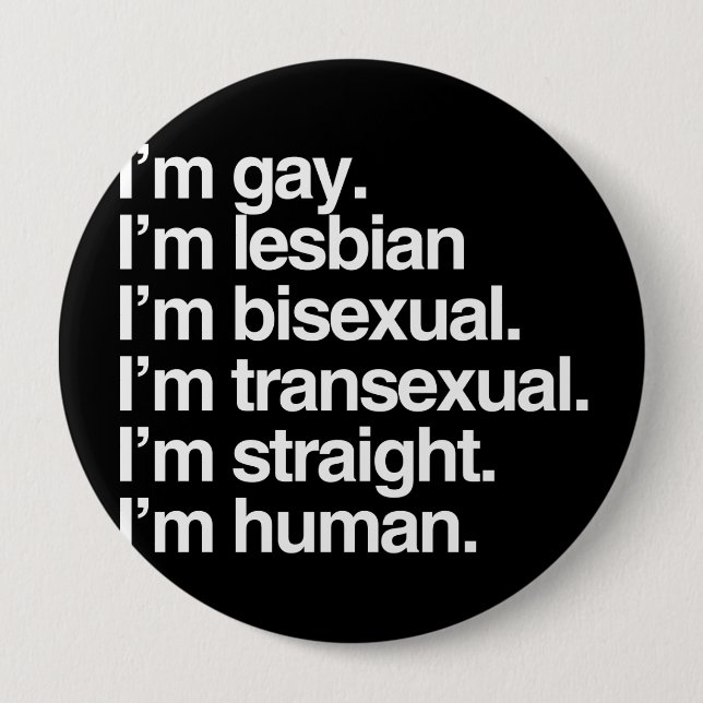 Macaron Rond 10 Cm Je suis humain juste comme vous (Devant)