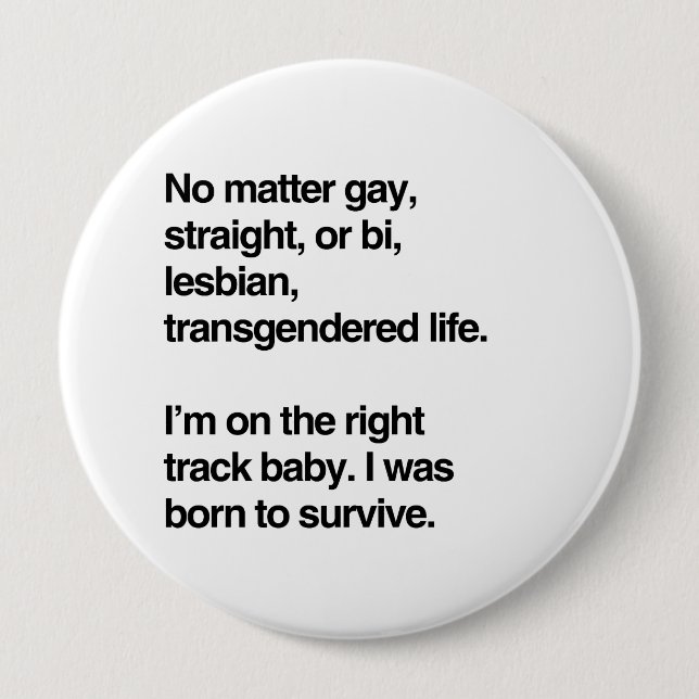 Macaron Rond 10 Cm Je suis sur la bonne voie bébé (Devant)