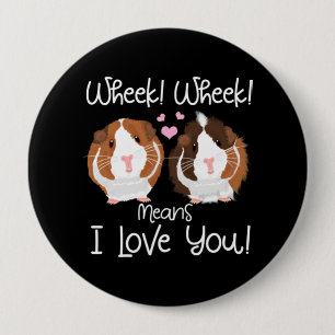 Macaron Rond 10 Cm Je T'Aime Guinée Cochon Cavy Roddent