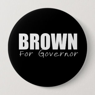 Macaron Rond 10 Cm JERRY BROWN Election Gear