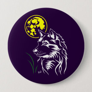Macaron Rond 10 Cm jeune loup rêveur