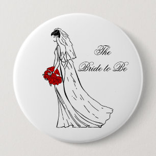 Macaron Rond 10 Cm Jeune mariée rouge de bouquet à être