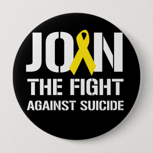 Macaron Rond 10 Cm Joignez le combat contre le suicide -