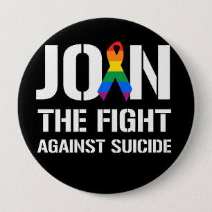 Macaron Rond 10 Cm Joignez le combat contre le suicide de LGBT