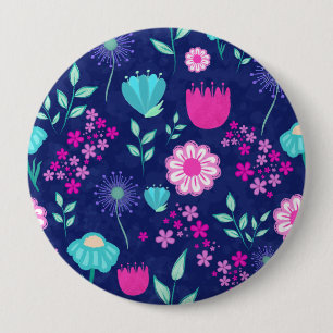 Macaron Rond 10 Cm Joli motif floral de fond