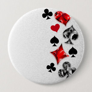 Macaron Rond 10 Cm Joueur de poker Joueur de cartes de jouer costumes