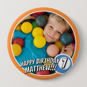 Macaron Rond 10 Cm Joyeux Anniversaire Moderne Simple Comic Ball Phot