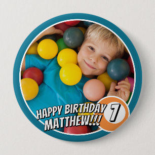 Macaron Rond 10 Cm Joyeux Anniversaire Moderne Simple Comic Ball Phot