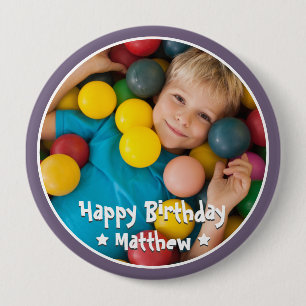 Macaron Rond 10 Cm Joyeux Anniversaire Moderne Simple Photo