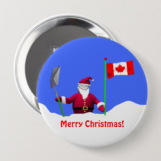 Macaron Rond 10 Cm Joyeux Noël Père Noël au Canada