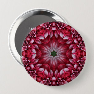 Macaron Rond 10 Cm Kaleidoscopic Crimson Dahlia