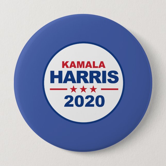 Macaron Rond 10 Cm Kamala Harris 2020 - autocollant - (Devant)