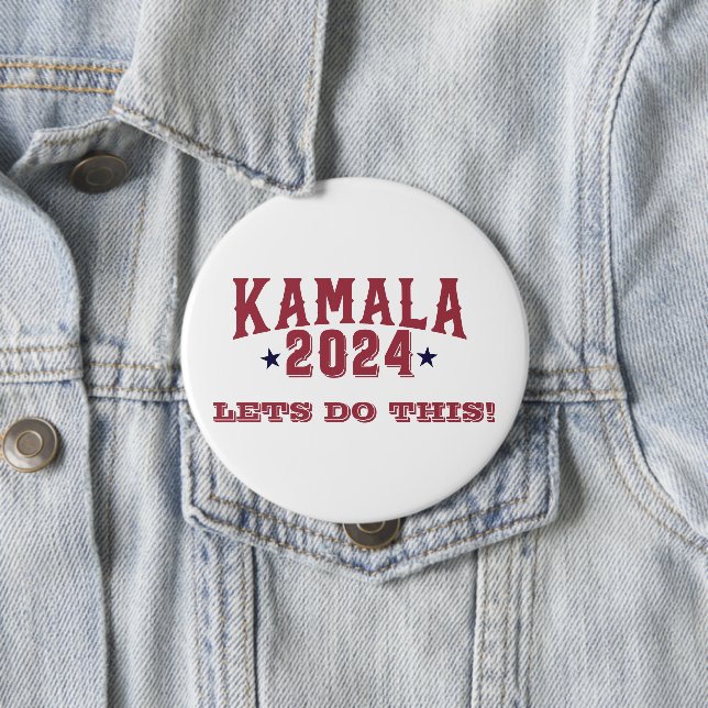 Macaron Rond 10 Cm Kamala Harris pour la présidence 2024 (En situation)