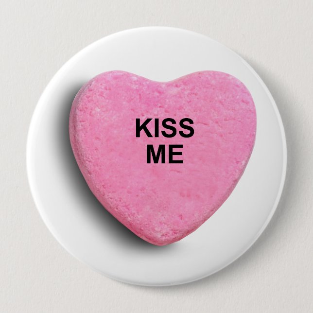 MACARON ROND 10 CM KISS ME (Devant)