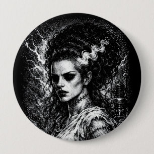 Macaron Rond 10 Cm La Mariée de Frankenstein — Ressuscitée par BurnsI