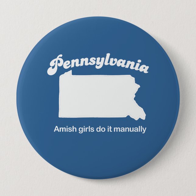 Macaron Rond 10 Cm La Pennsylvanie - les filles amish la font (Devant)