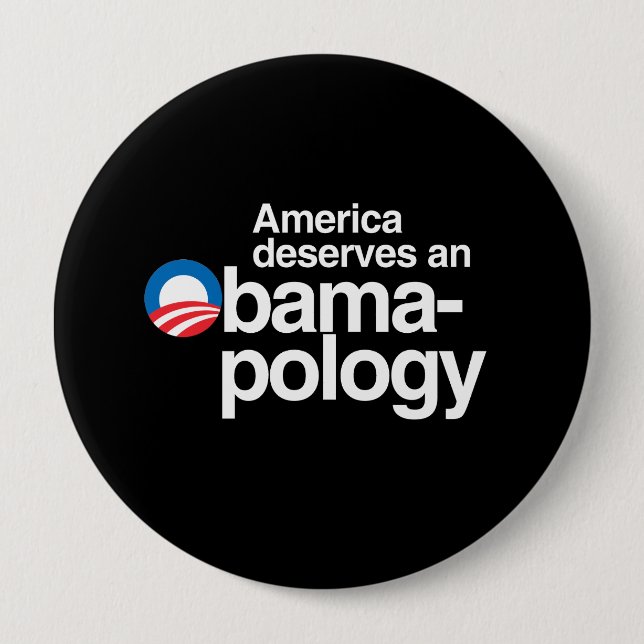 MACARON ROND 10 CM L'AMÉRIQUE MÉRITE UN OBAMAPOLOGY (Devant)