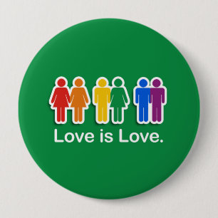 MACARON ROND 10 CM L'AMOUR EST VERT D'AMOUR