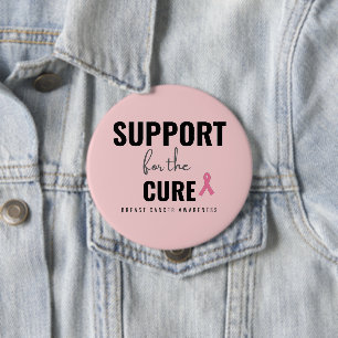 Macaron Rond 10 Cm le cancer du sein. le soutien pour la guérison. Ba